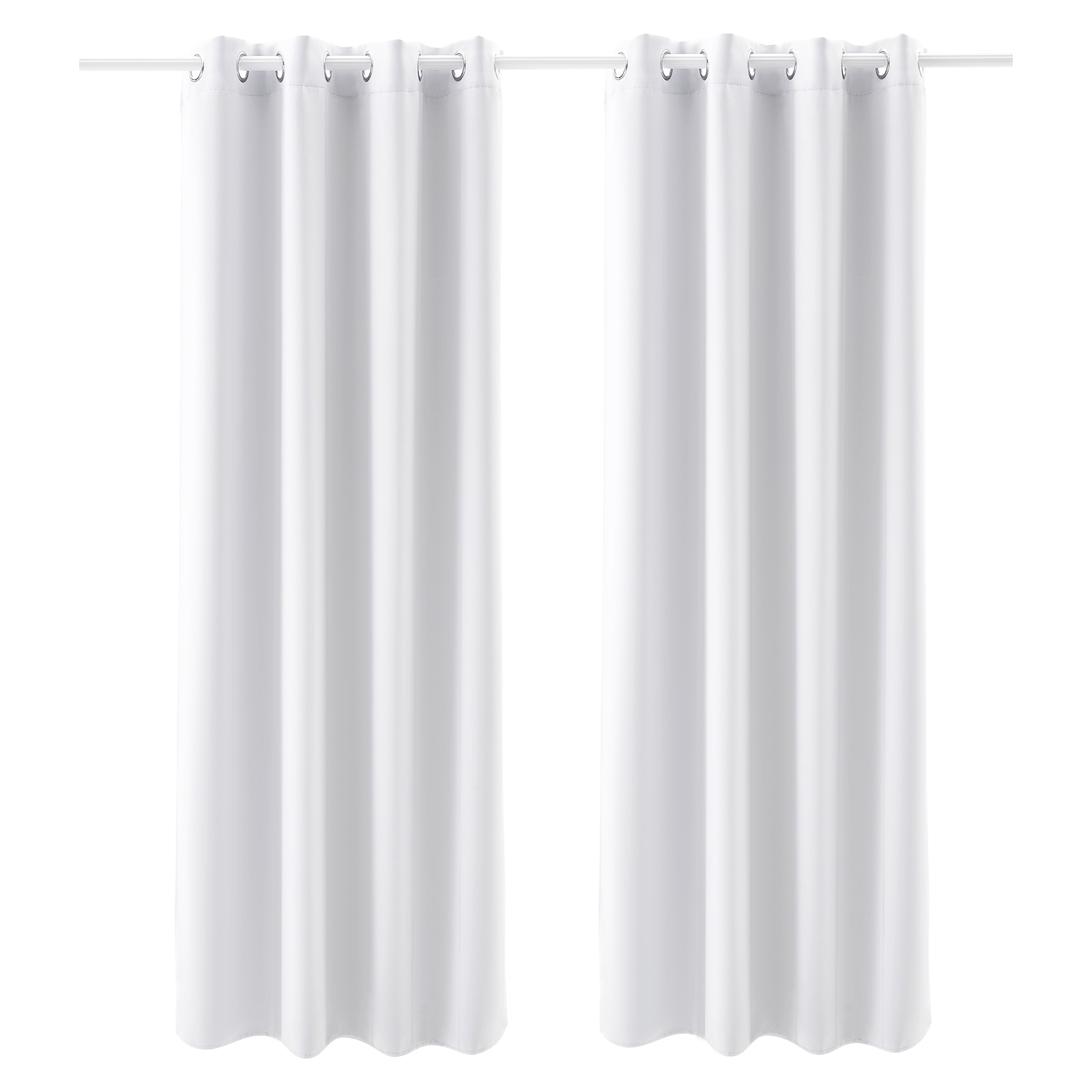 Set Of 2 Blackout Curtains With Grommets Thermal Insulated Drapes_voghion.com